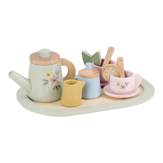 Service à thé en bois - Multicolore - Essentials