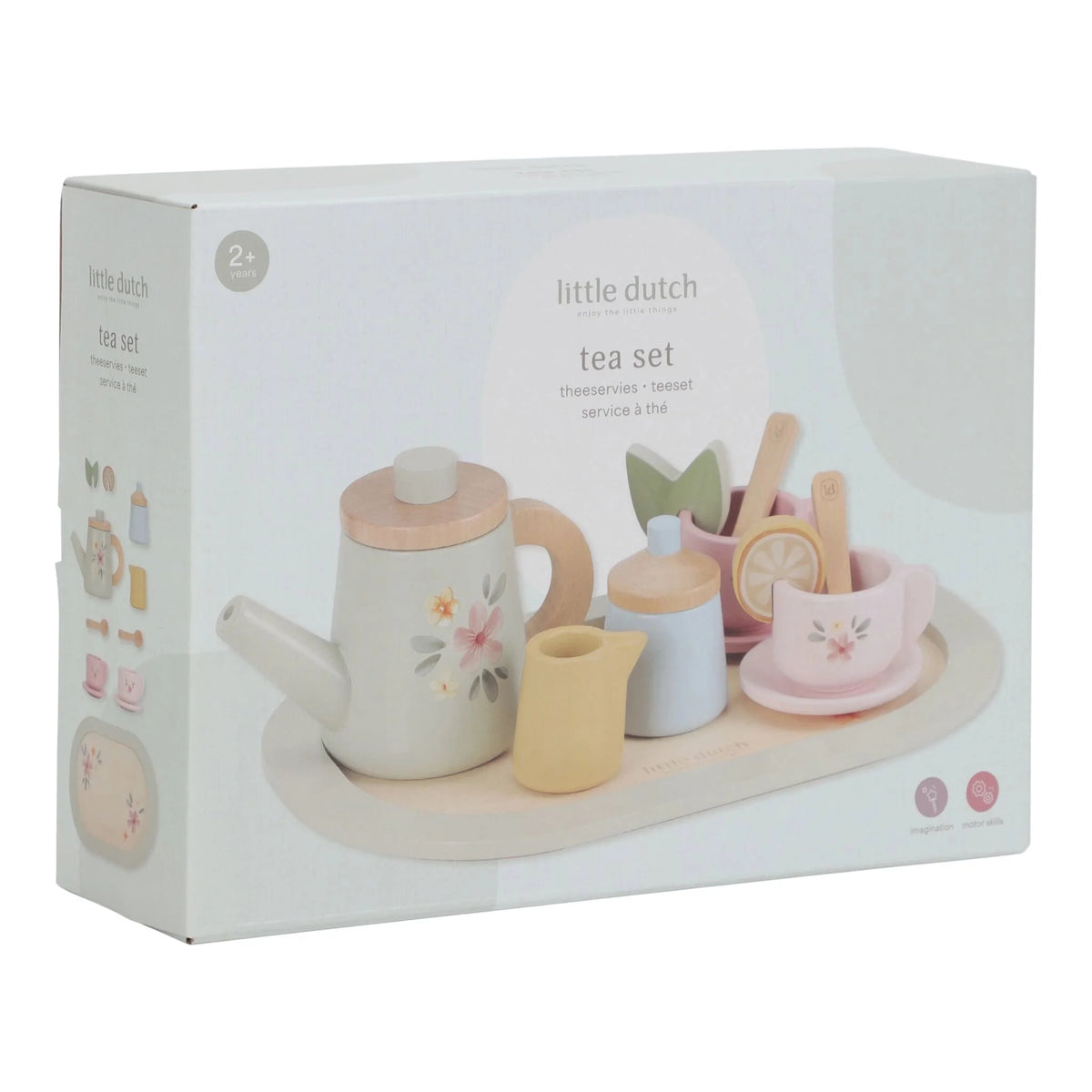 Service à thé en bois - Multicolore - Essentials