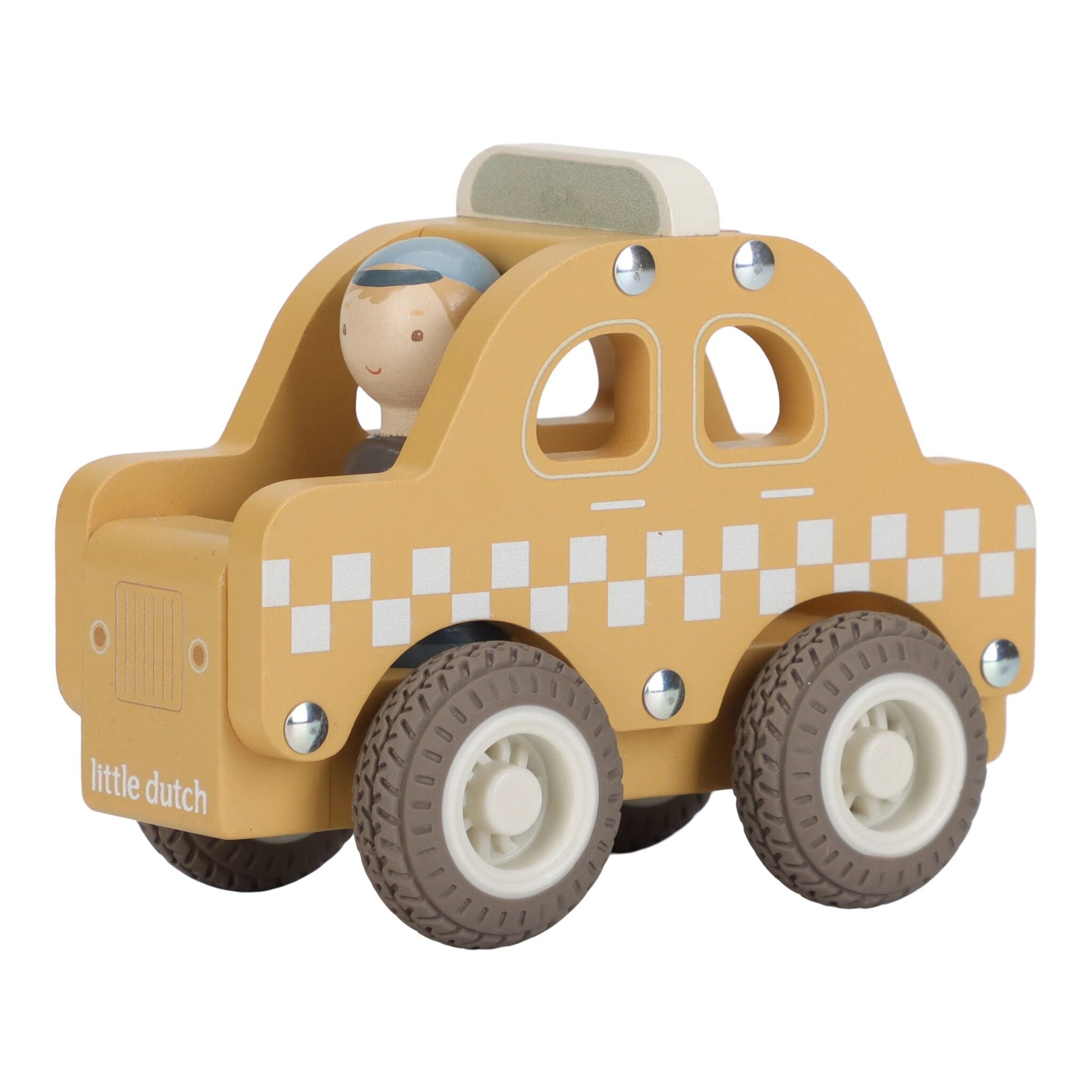 Voiture en bois Taxi Little Dutch - vue arrière