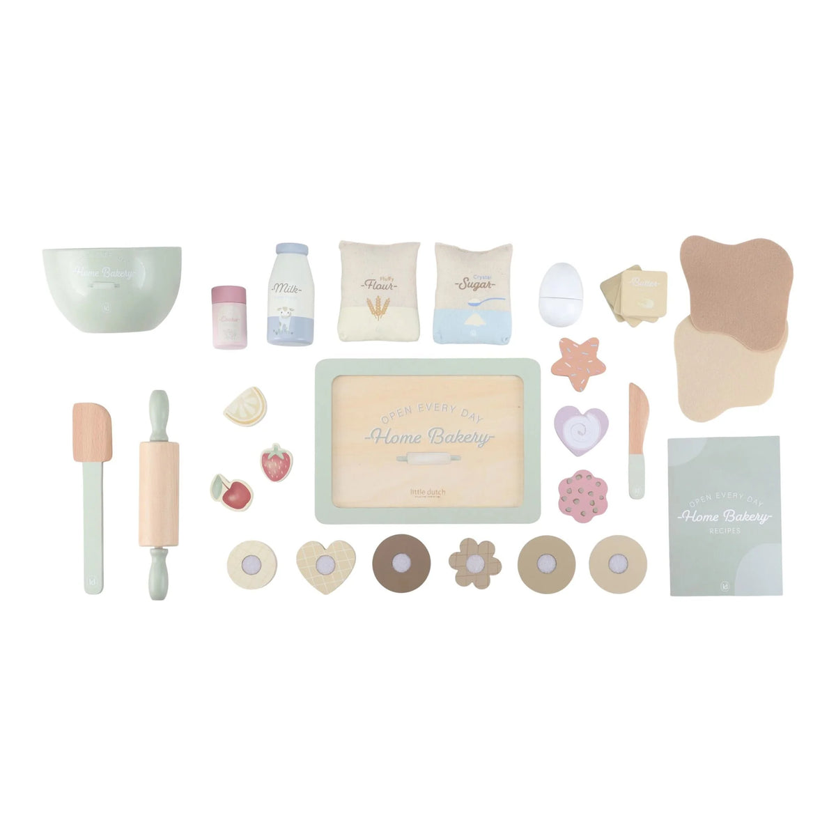 Set de pâtisserie en bois – Multicolore – Essentials