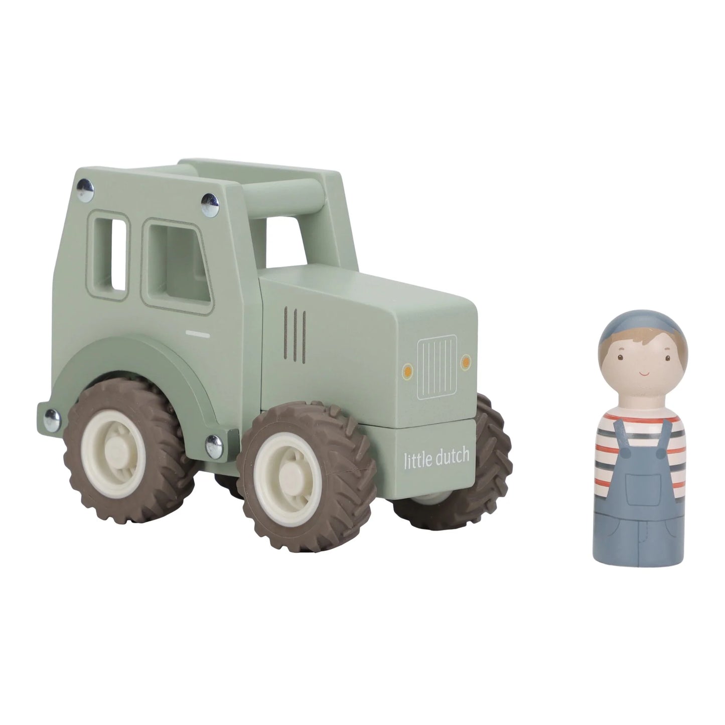 Tracteur en bois - Vert