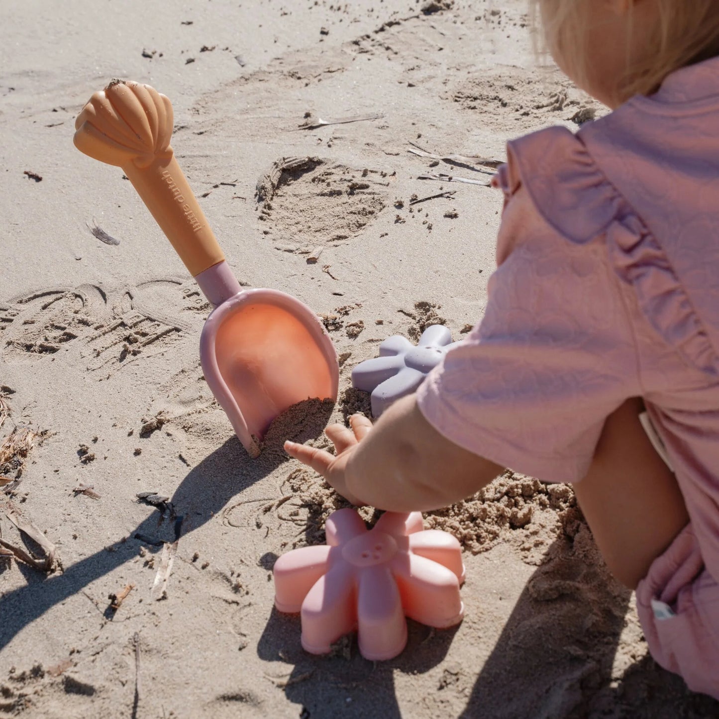Ensemble de plage Pelle et Moules à Sable - Rose - Sirène Rêveuse
