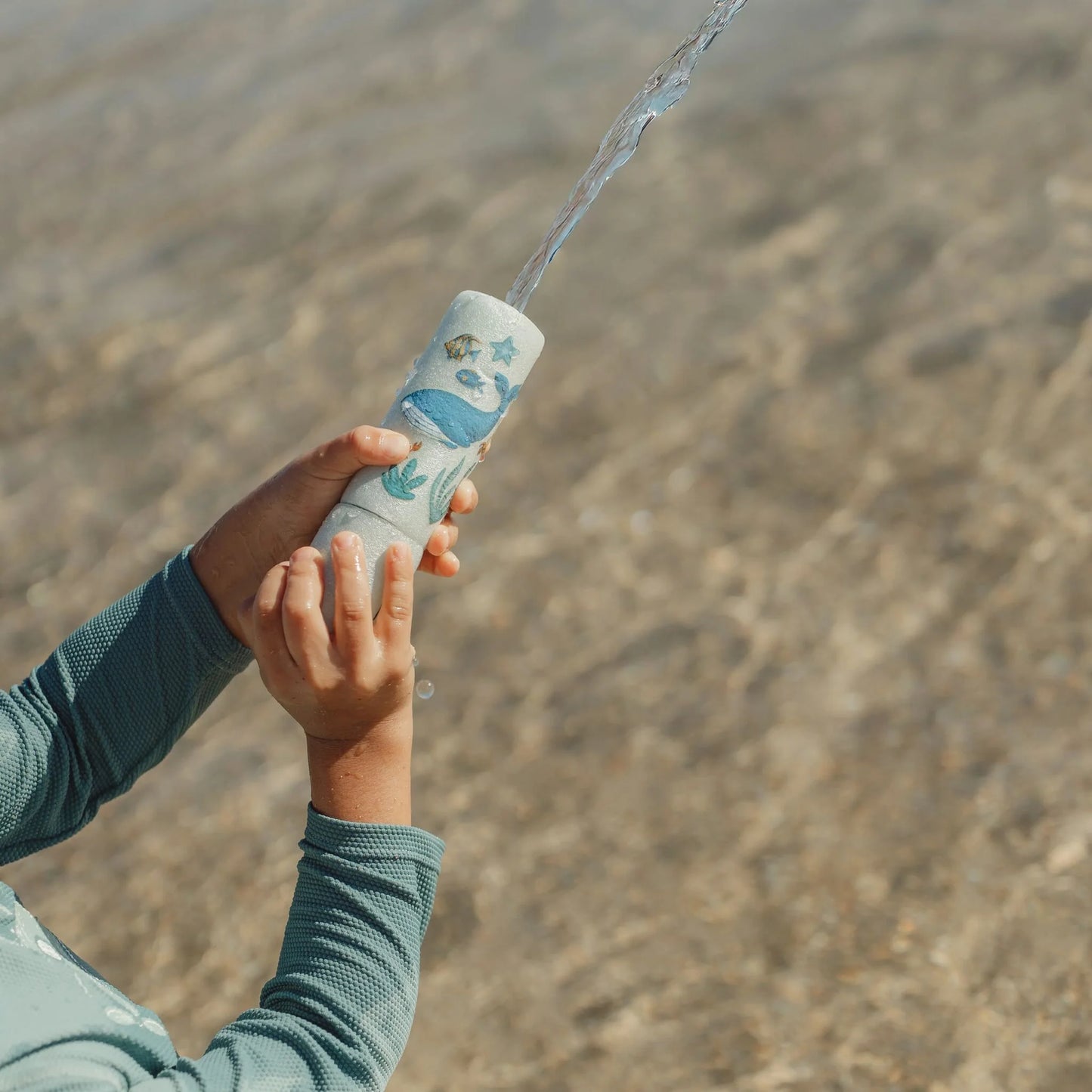Pistolet à eau en mousse - Bleu - Monde Océan