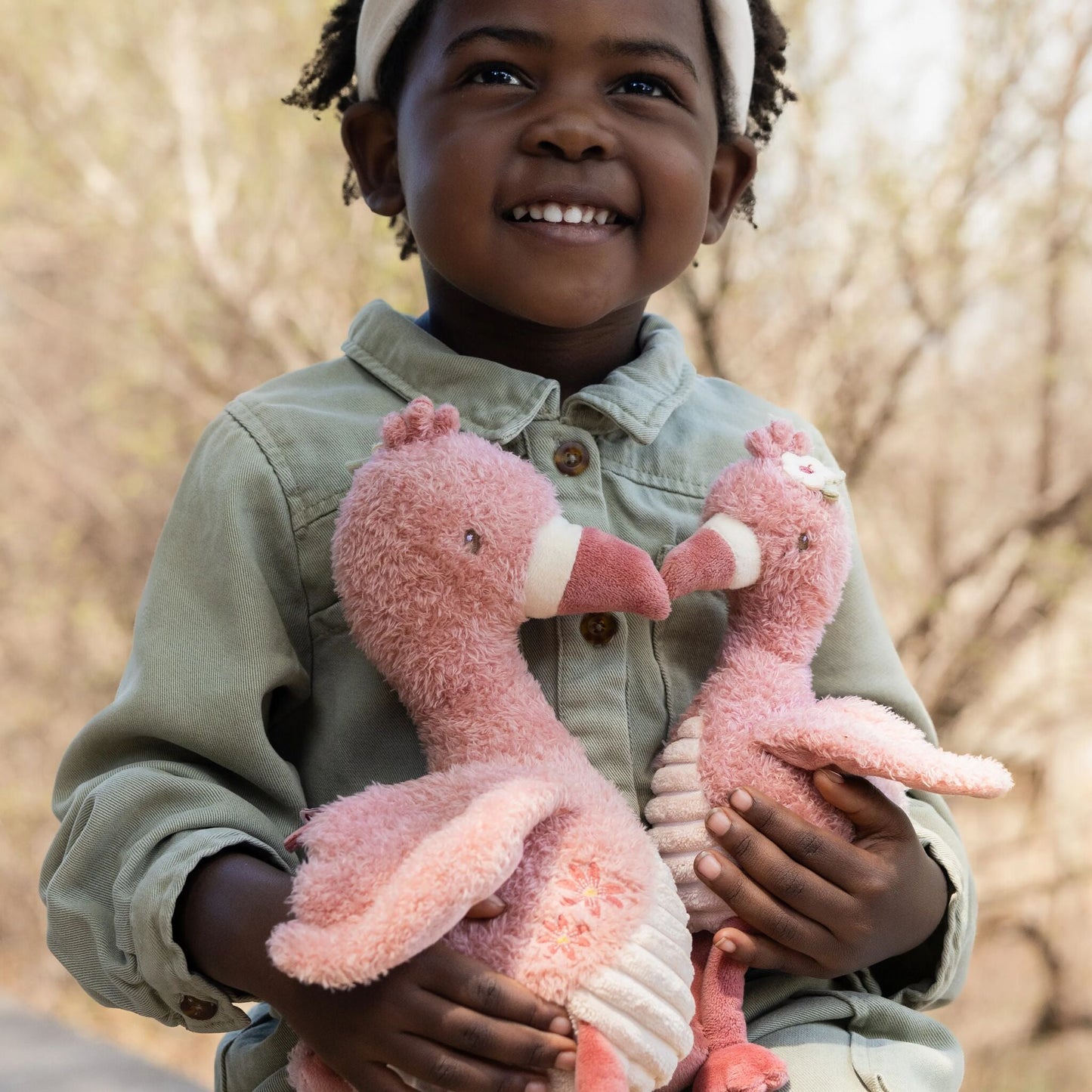 Peluches Flamant rose Safari Friends Little Dutch