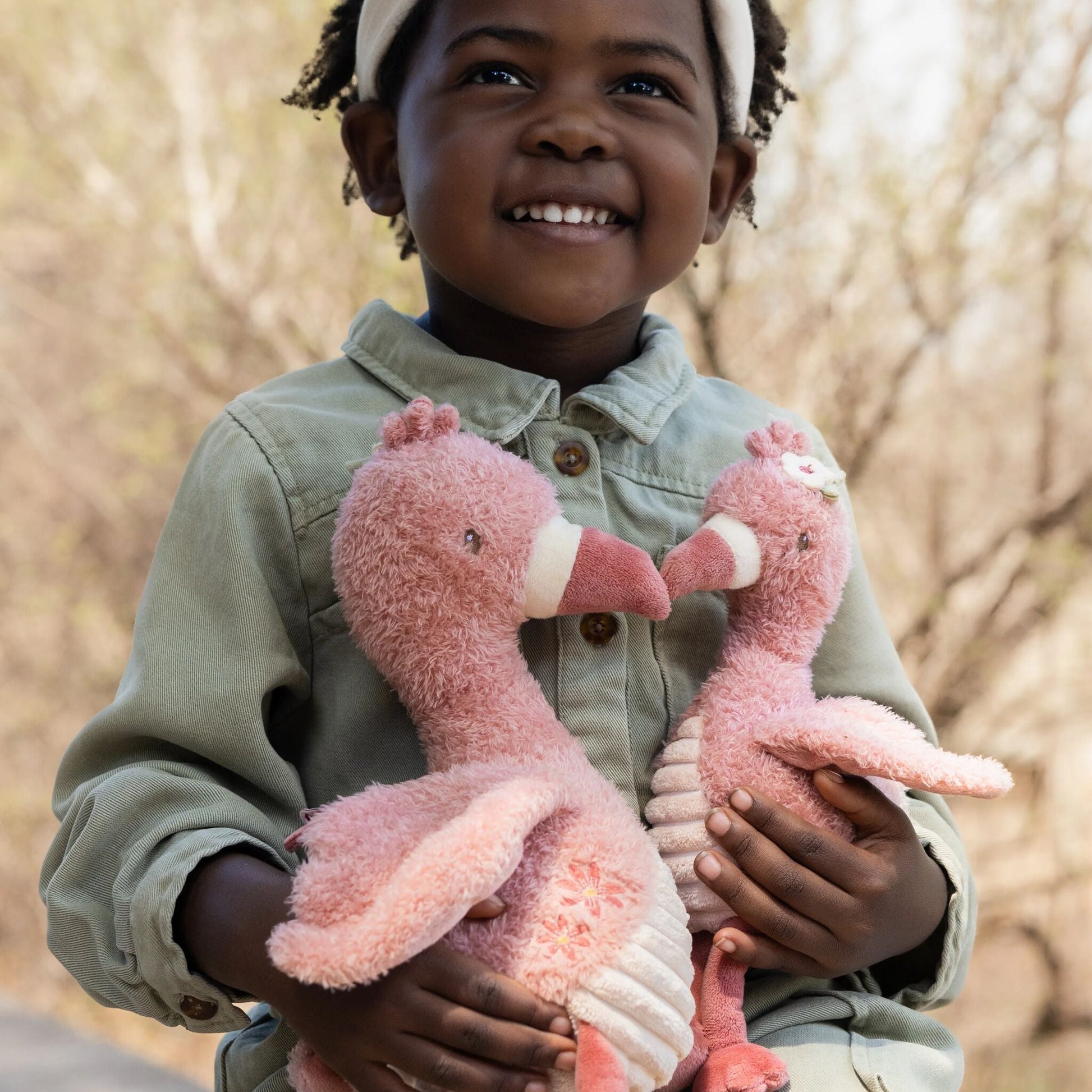 Peluches Flamant rose Safari Friends Little Dutch