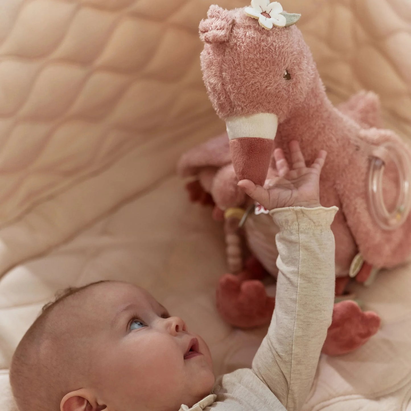 Peluche d'activité Flamant rose - Rose