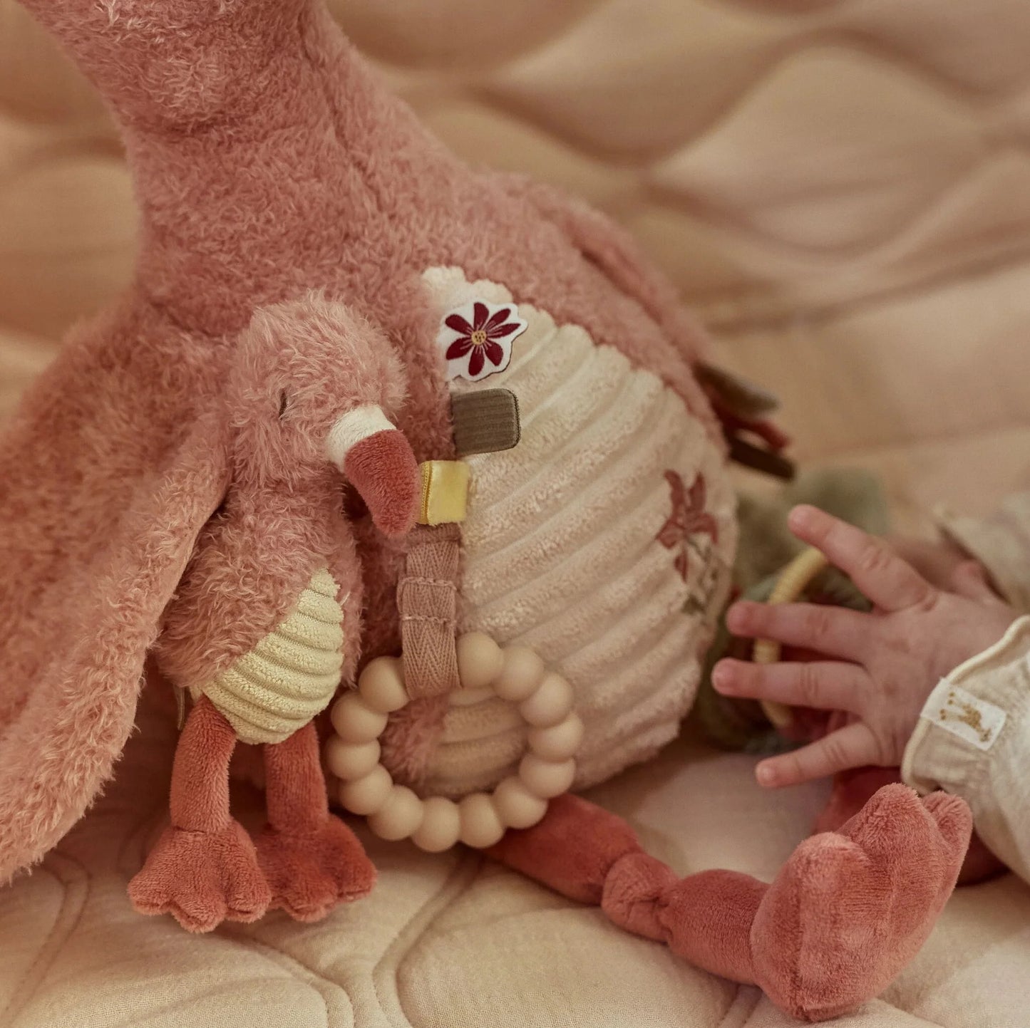 Peluche d'activité Flamant rose - Rose