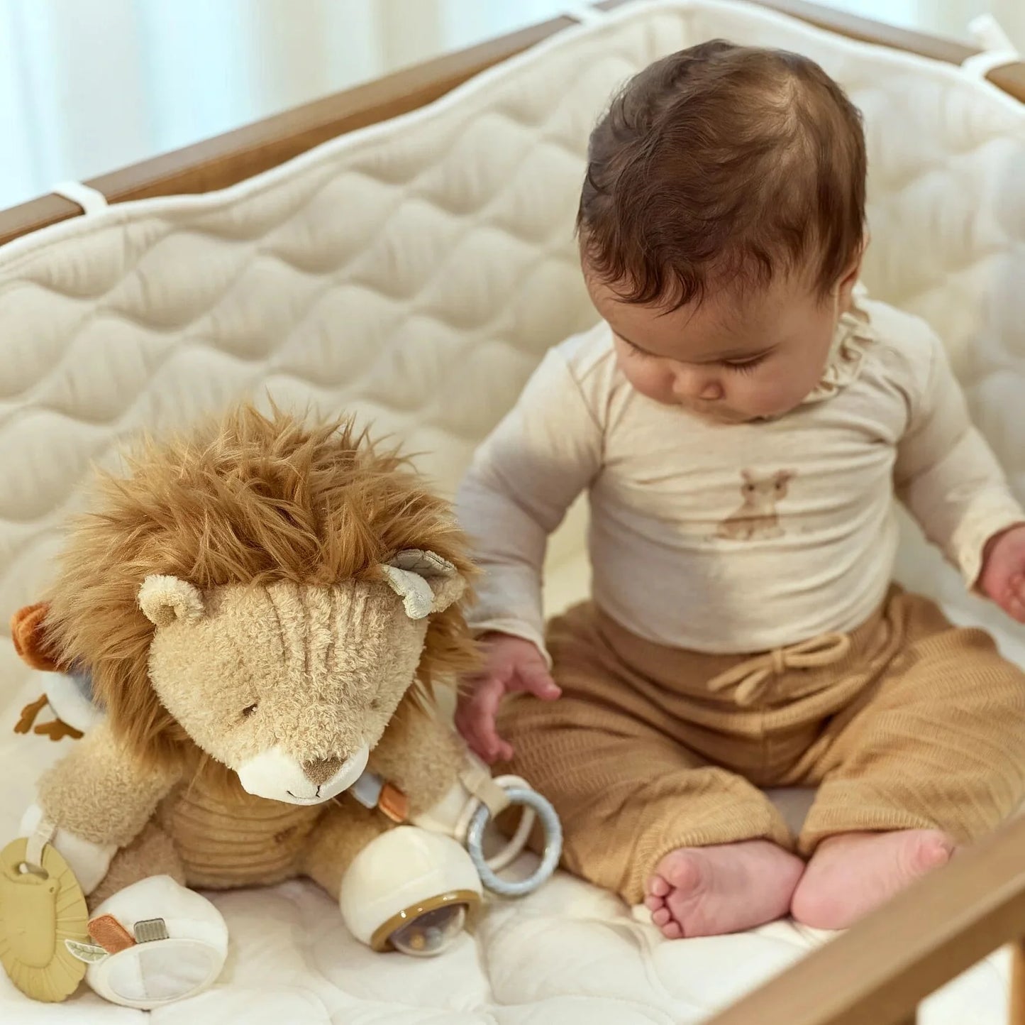 Peluche d'activité Lion - Jaune