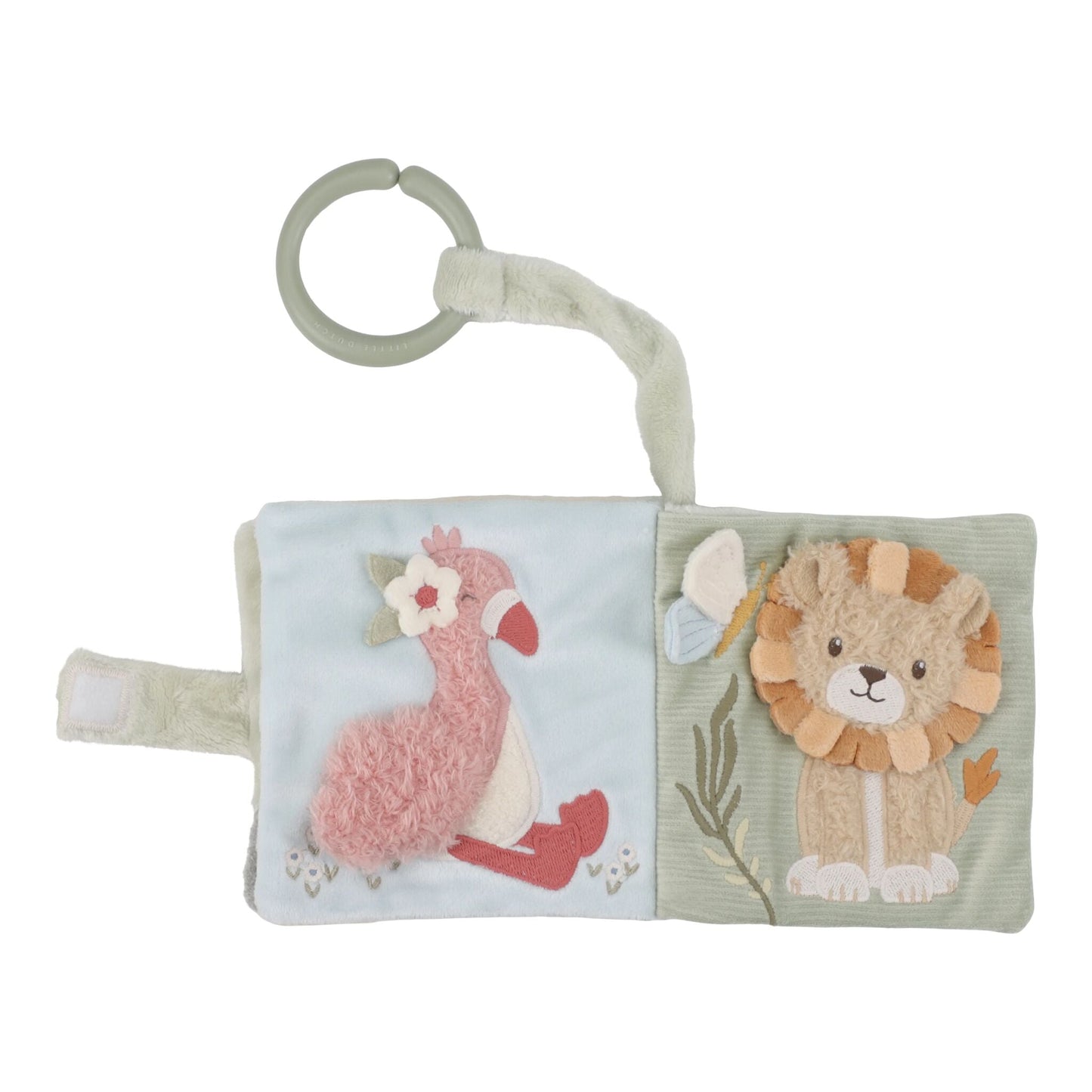 Livre d'activités pour poussette Safari Friends, détail du petit miroir