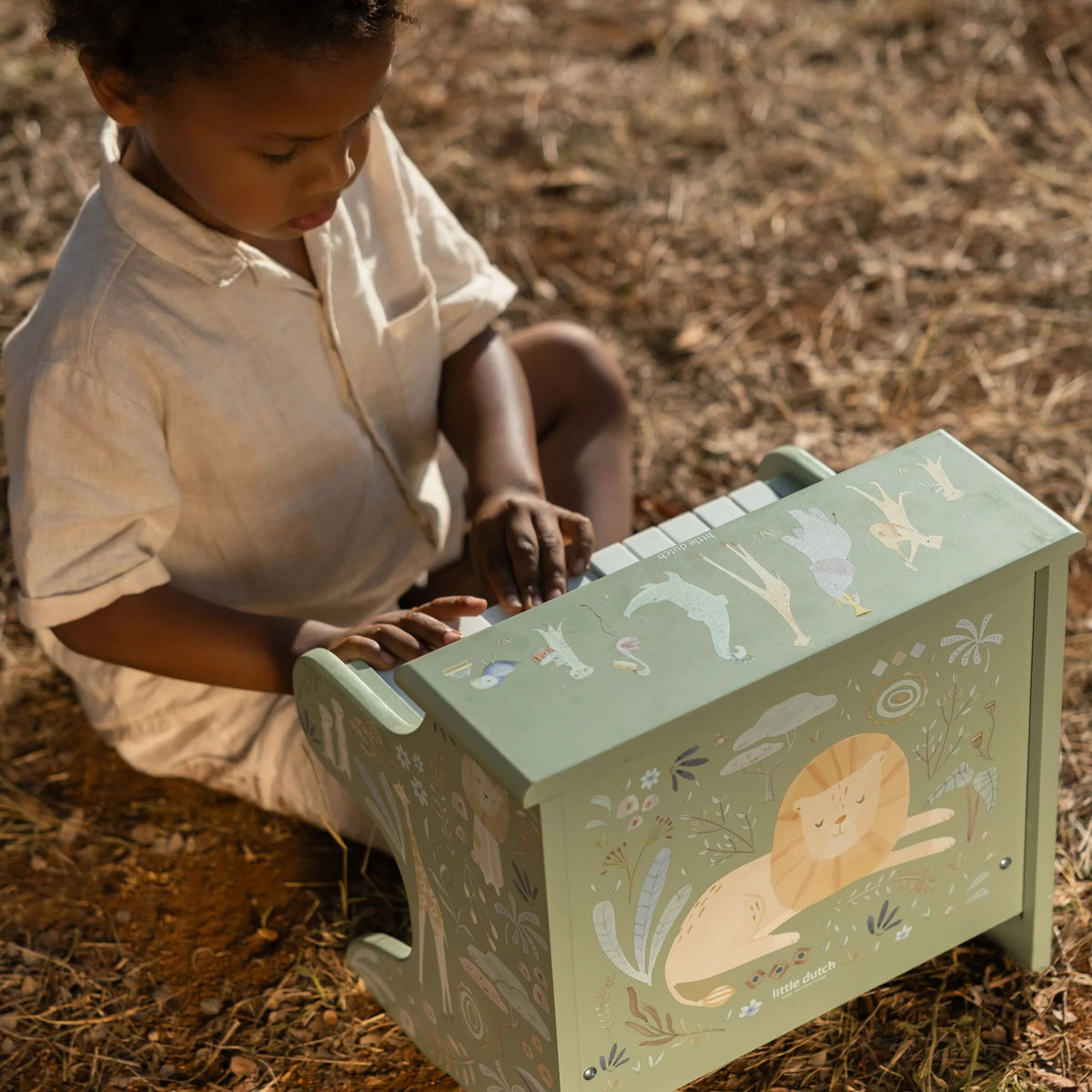Piano en bois - Vert - Safari Friends