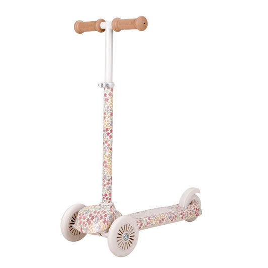 Trottinette 3 roues Little Dutch blanc cassé imprimé floral Sunny Flower, vue d'ensemble