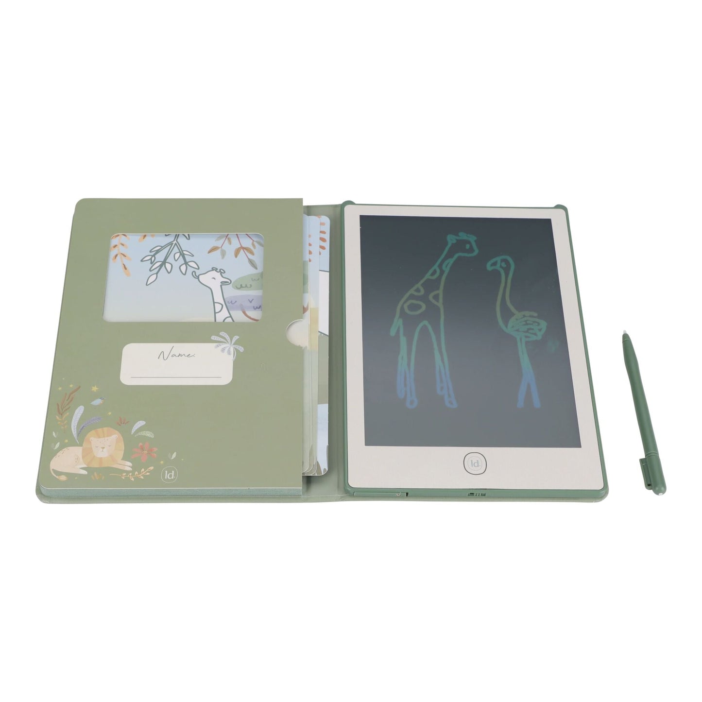 Tablette à dessin Little Dutch Vert - Safari Friends