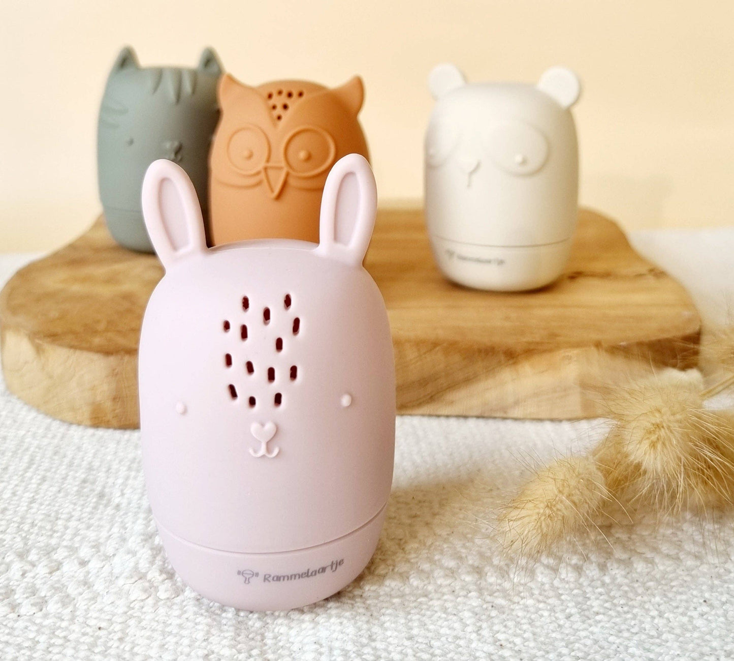 Rammelaartje - Ensemble de 4 jouets de bain en silicone Earth tones