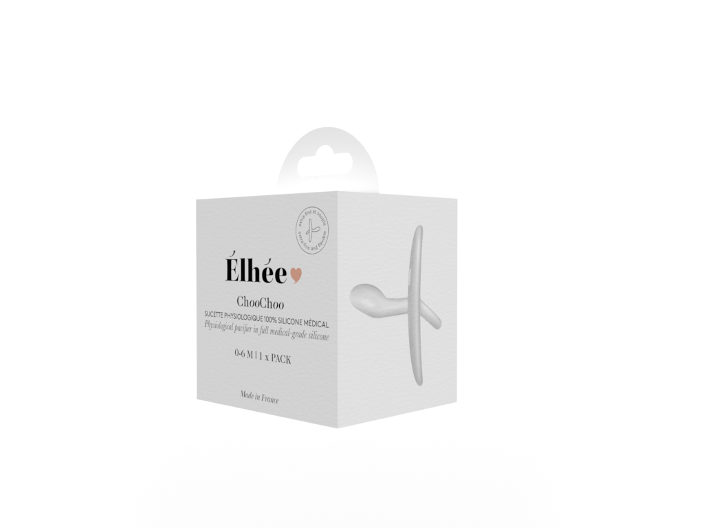 Taille 2 ( 6-18 mois) Tétine ChooChoo - La sucette physiologique en silicone: Blue Grey