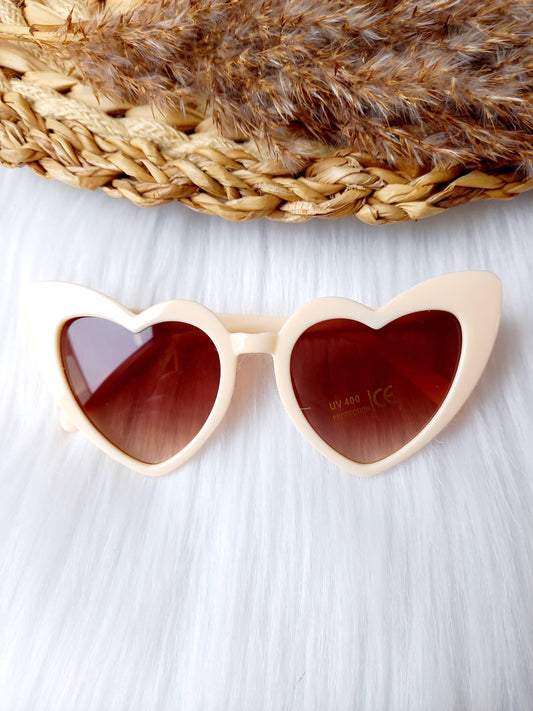 Happy by Lies - Lunettes de soleil pour enfants Hart beige | lunettes de soleil pour enfants
