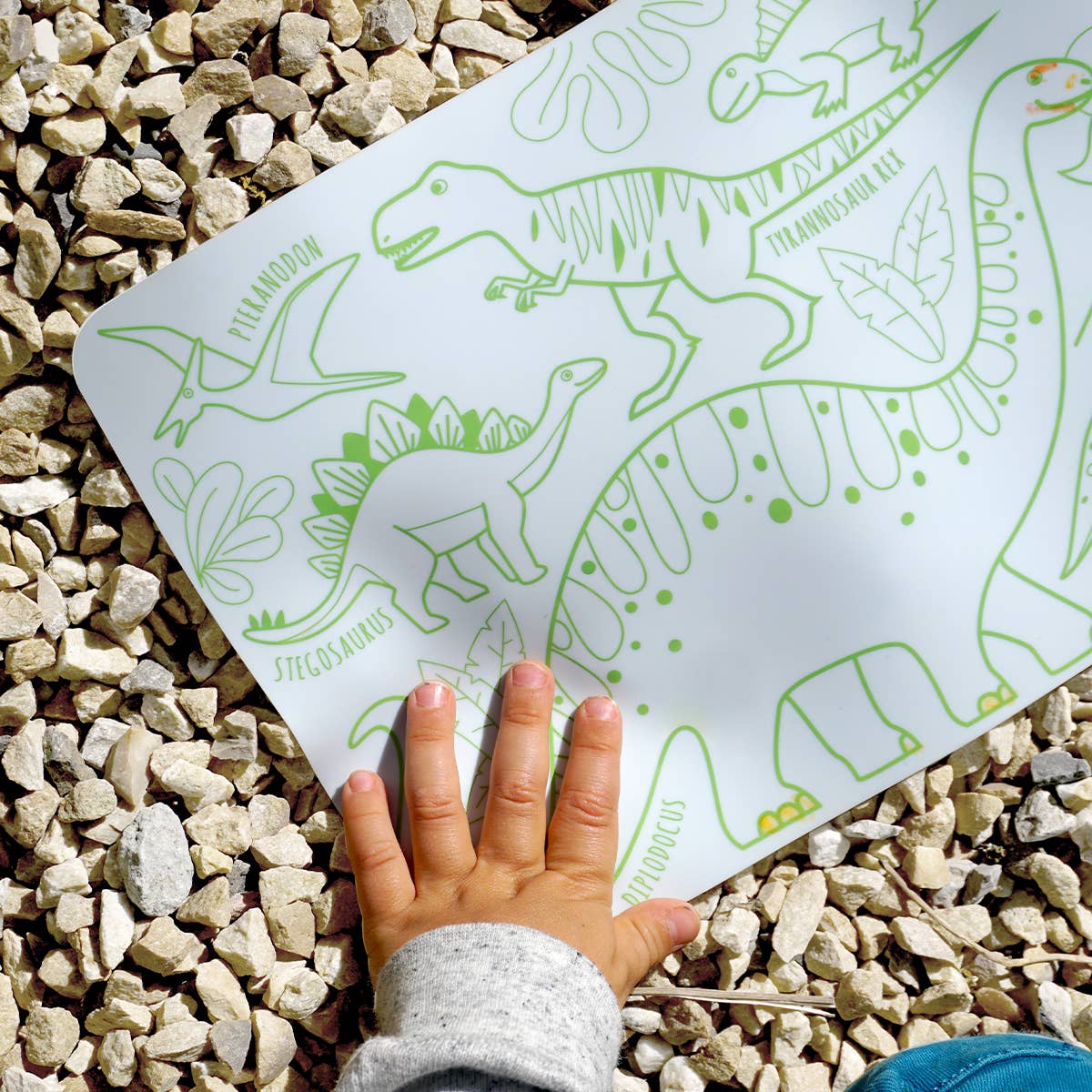 SuperPetit - Coloriage nomade : Mini Playmat DINO - 4 feutres inclus