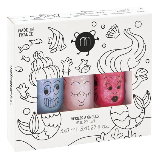 Coffret 3 vernis Mermaid - Merlin, Polly et Sissi
