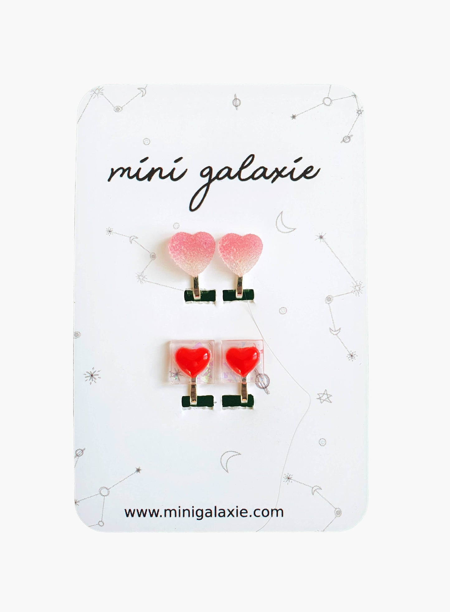 Boucles d'oreilles clips enfant  cœurs 💖 Saint Valentin