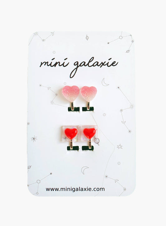 Boucles d'oreilles clips enfant  cœurs 💖 Saint Valentin
