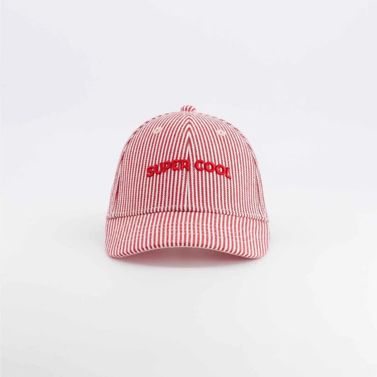 Casquette Marinière Super Cool rouge | Enfant