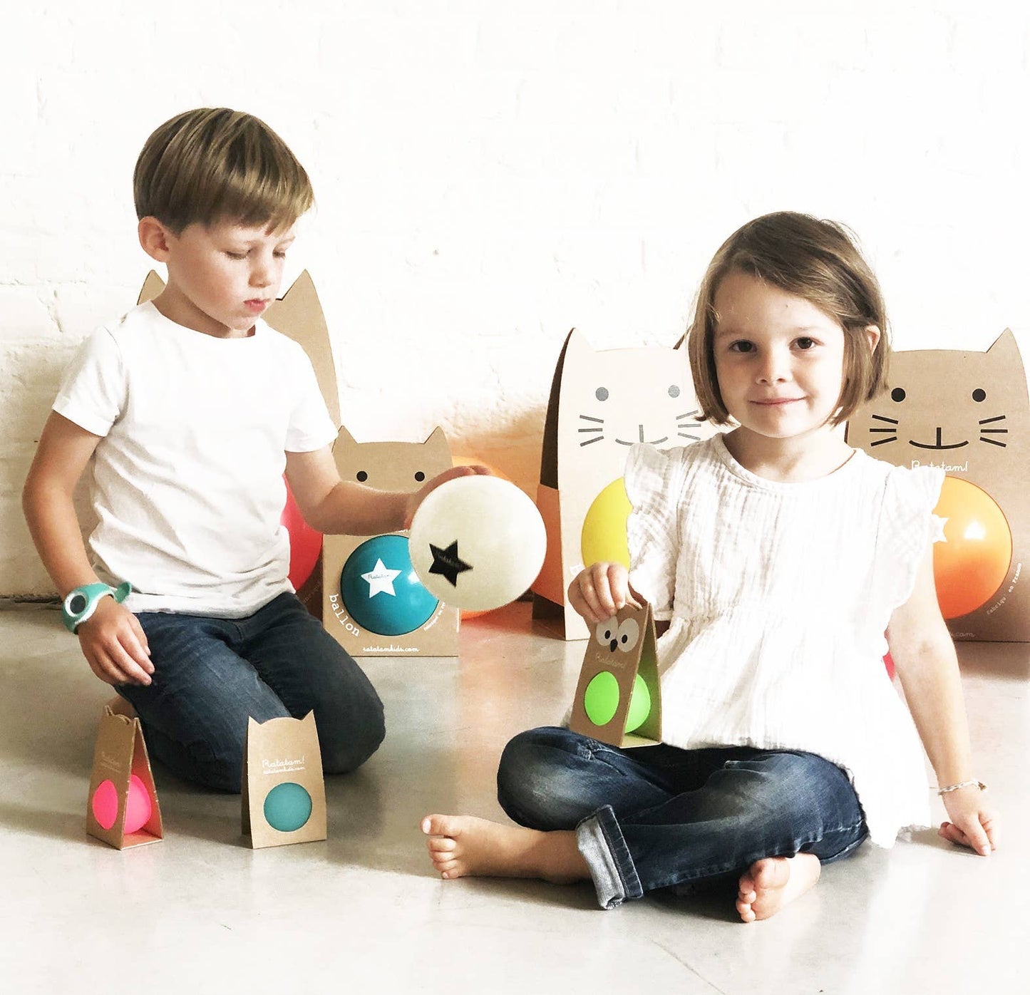 Balle rebondissante hibou orange 57mm