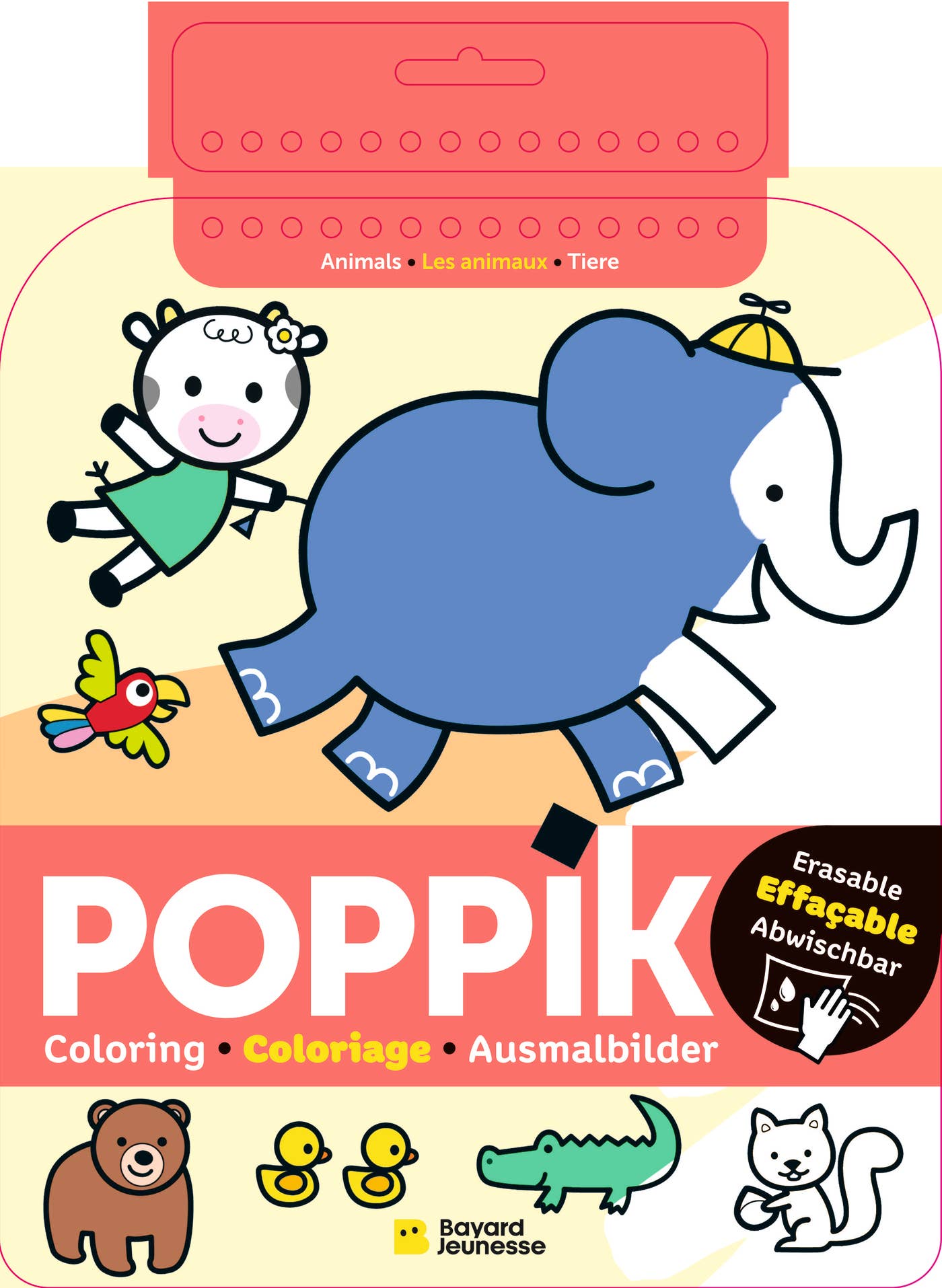 POPPIK - LIVRE DE COLORIAGE EFFACBLE LES ANIMAUX