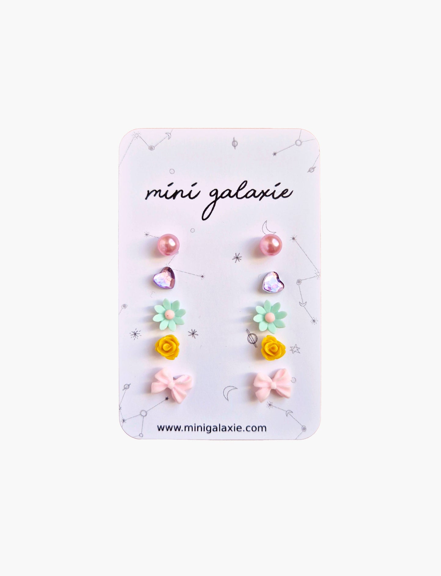 Boucles d'oreilles clous fantaisie enfant Lot 5 paires Kara