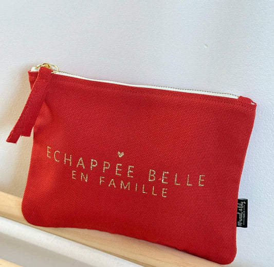 Marcel & Lily - Pochette - Coloris Tangerine- Echappée Belle en Famille