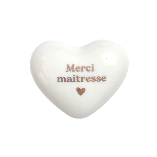 Cœur en céramique "Merci Maîtresse"