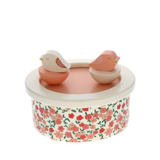 Boite à musique Myrtille fleurs et oiseaux Petit toi