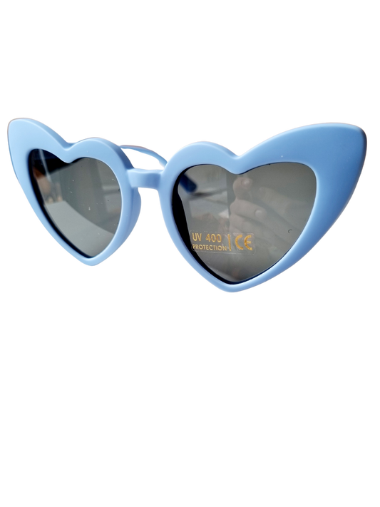 Happy by Lies - Lunettes de soleil pour enfants en silicone Cœur bleu | lunettes de soleil