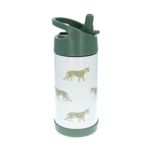 Gourde isotherme kaki Léopard - 300ml Pause goûter