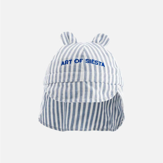 Chapeau bébé Art of Siesta rayé bleu | Enfant