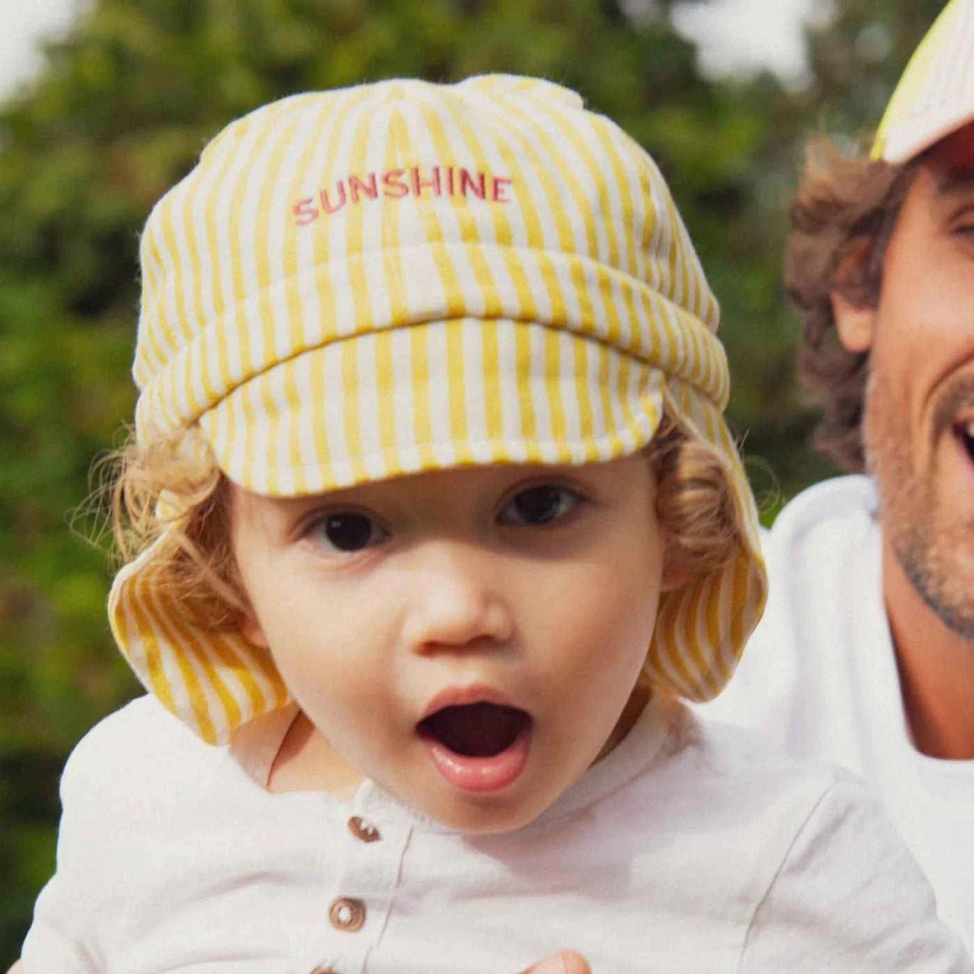 Chapeau bébé Sunshine rayé jaune| Enfant