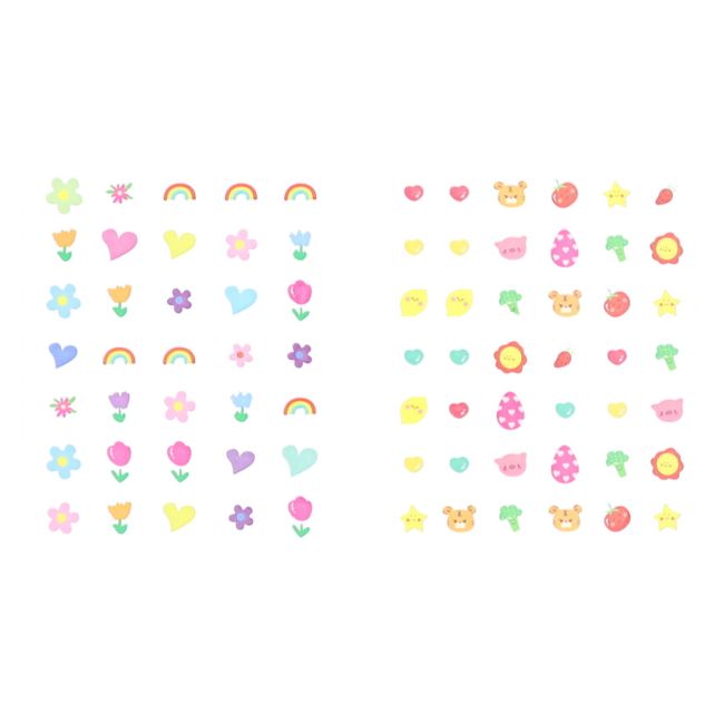 Set de 4 planches d'autocollants pour ongles fleurs Mercredi et Patati