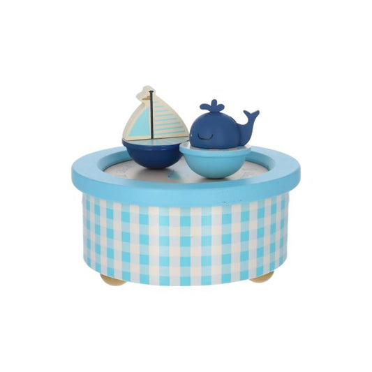 Boîte à musique bateau et baleine Amande