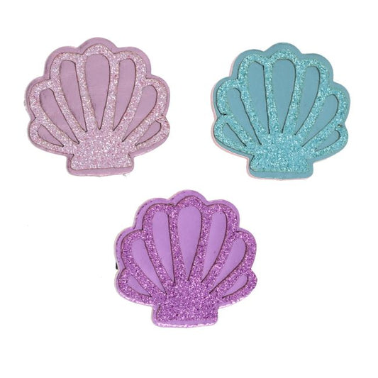 Lot de 3 barrettes coquillages à paillettes Roodoudou