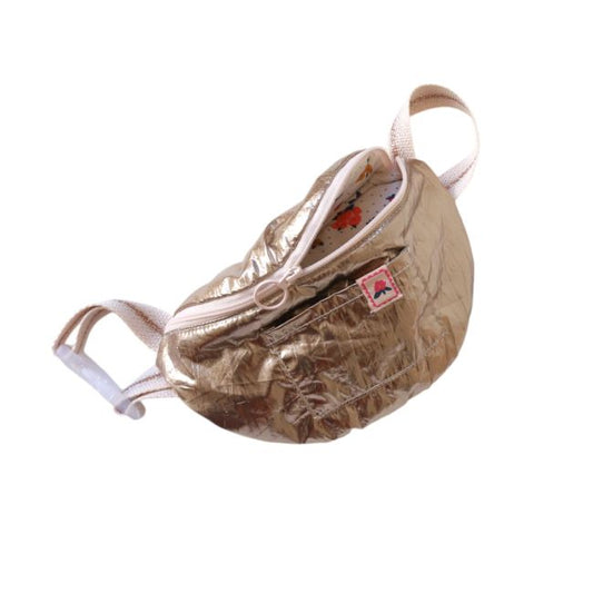 Sac banane enfant métallisé doré - La vie en rose Roodoudou