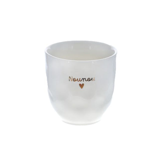 Tasse à café "Nounou" cœur Atelier jasmin