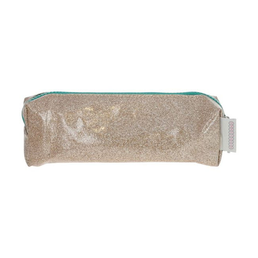 Trousse dorée et verte à paillettes Roodoudou