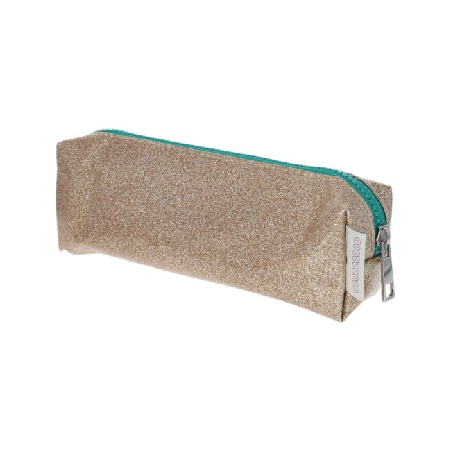 Trousse dorée et verte à paillettes Roodoudou