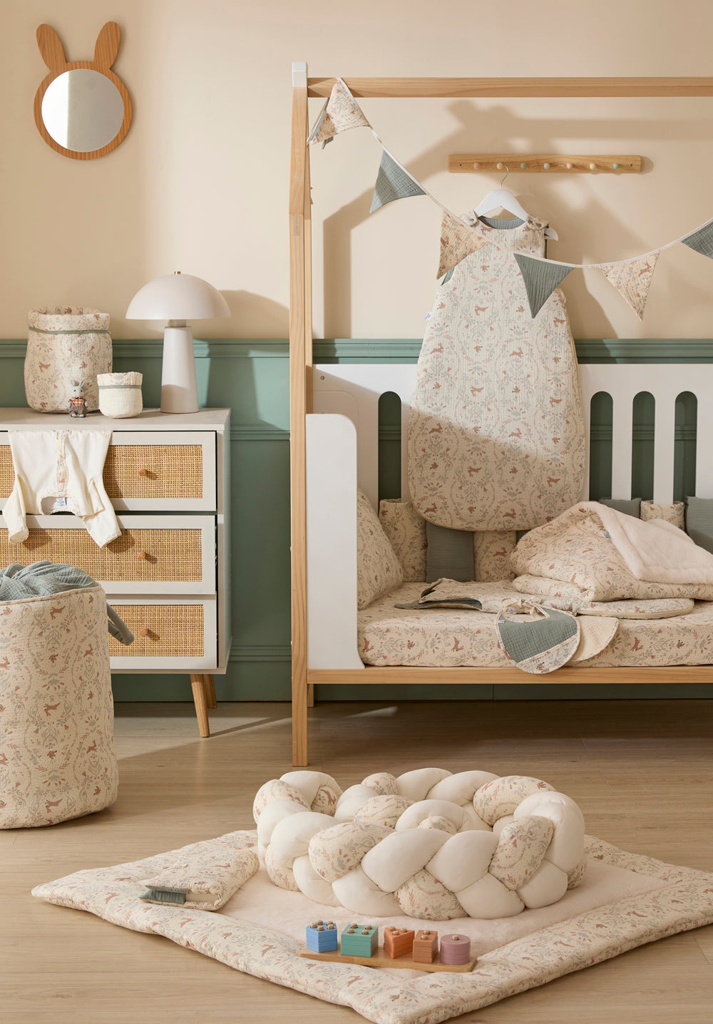 Dors-bien coton ivoire / jardin enchanté – Enchanted Garden