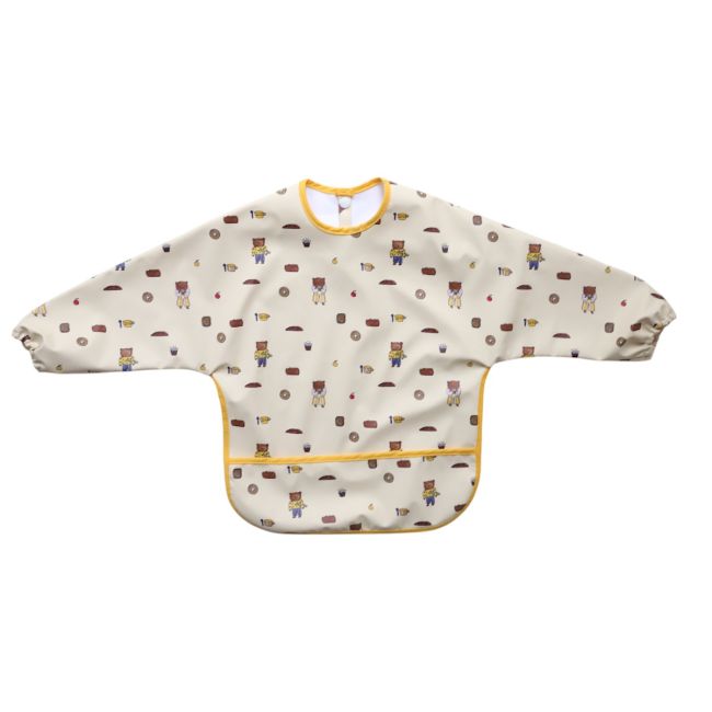 Bavoir tablier manches longues 1-3 ans - Petit dej Petit toi