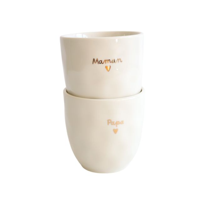 Tasse à café Papa cœur doré en céramique Atelier jasmin