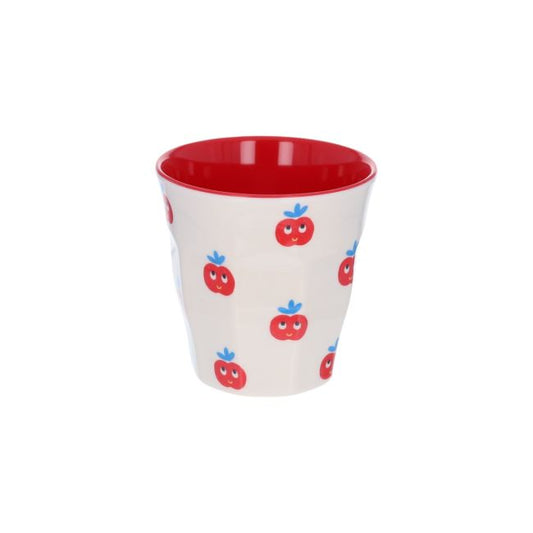 Petit verre en mélamine pomme rouge - Vichy chéri Pause goûter