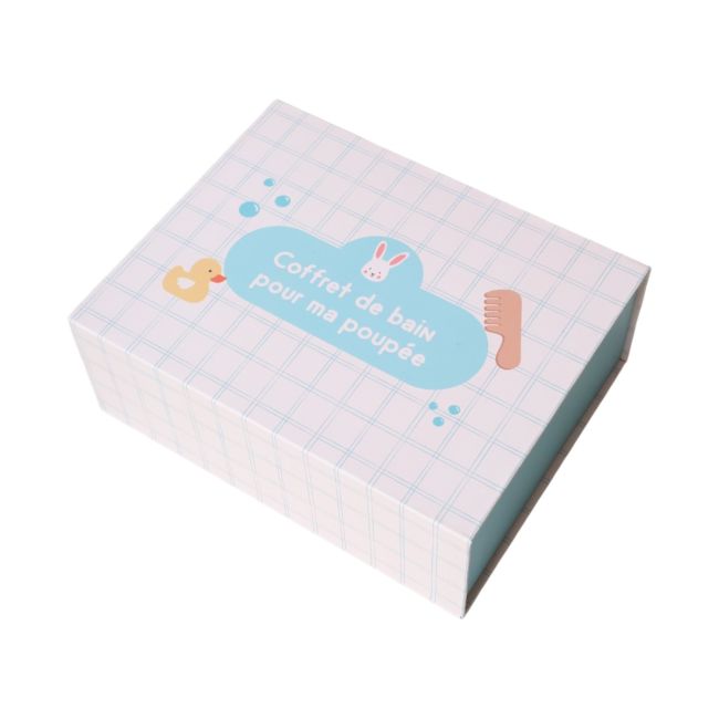 Coffret accessoires de bain pour poupée en bois Mercredi et Patati