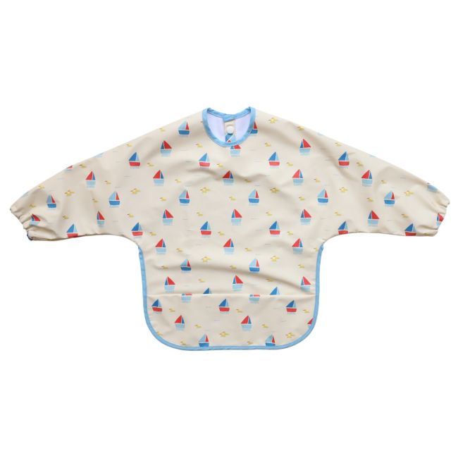 Bavoir tablier manches longues 1-3 ans - Petit Matelot Petit toi