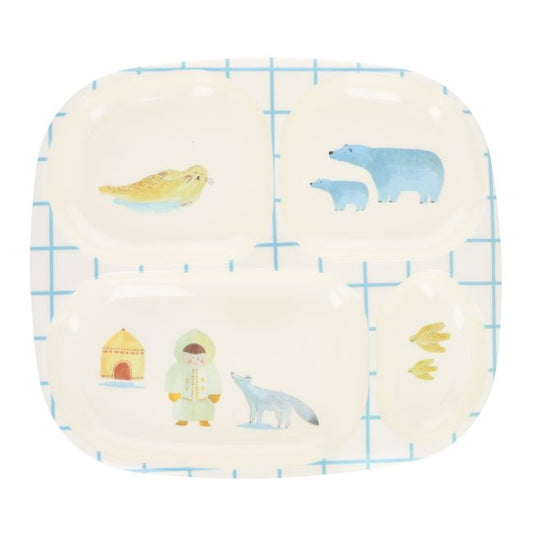 Assiette à compartiments banquise - Conte Inuit