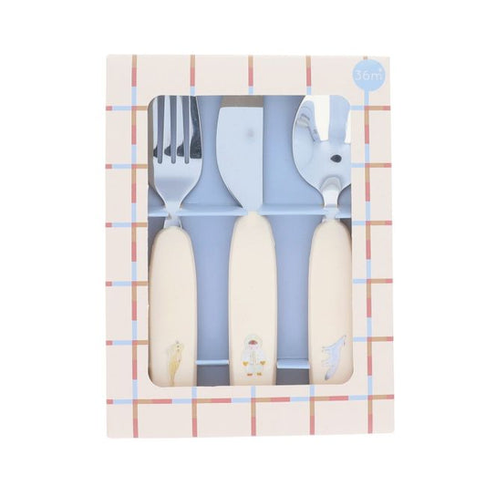 Set de 3 couverts bébé rose - Inuit- Pause goûter