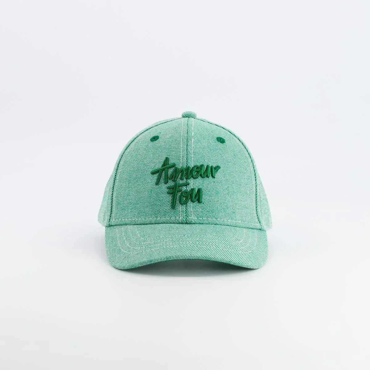Casquette Amour Fou denim vert | Enfant
